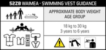 Plaukimo liemenė vaik. 52ZB ROZ 3-6 years 18-30 kg 8